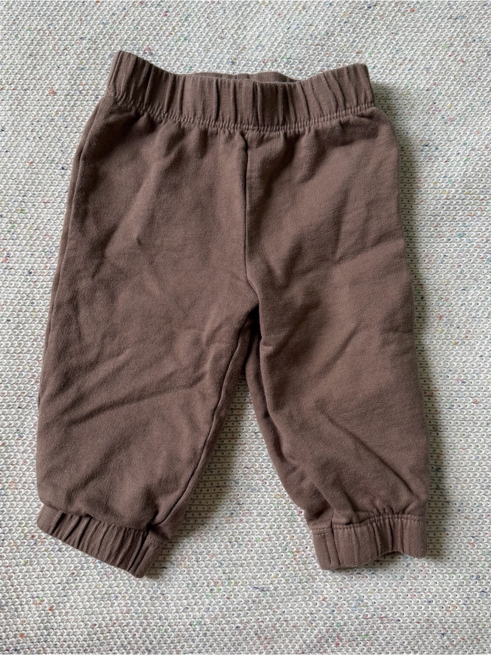 Baby Brown Elastic Waist Jogger Pants